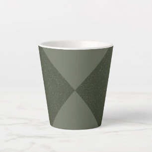 Taza De Café Latte Taza de latte verde musgo Diamond Twist – Personal