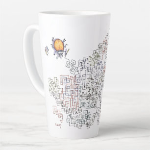 Taza De Café Latte taza de latte Zig Zag Doodlebug