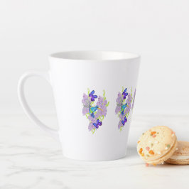 Taza De Café Latte Taza; día con un colibrí