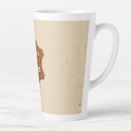 Taza De Café Latte Taza genuina con patrón neutro de latte 100%