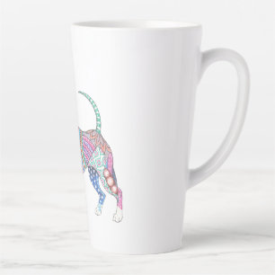 Taza De Café Latte Taza grande de latte Chihuahua vibrante