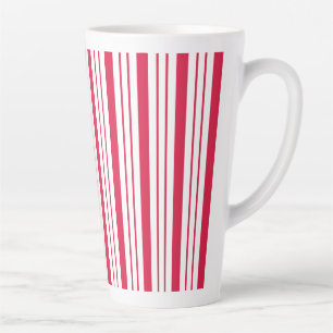 Taza De Café Latte Taza grande de latte con rayas de menta