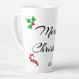Taza De Café Latte Taza Grande de Latte Deseos de Navidad