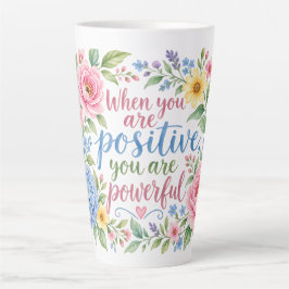 Taza De Café Latte Taza grande de latte pastel de flores silvestres c