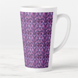 Taza De Café Latte Taza Grande Latte Tonos Purpura Intenso Art Deco