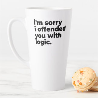 Taza De Café Latte Taza grande para latte - Lo siento, te ofendí con 
