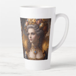 Taza De Café Latte Taza histórica Real Lady Latte 12 oz y 17