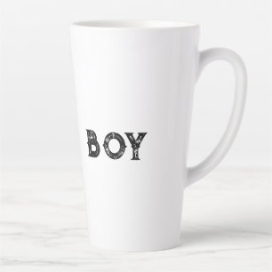 Taza De Café Latte Taza Latte de Color de Texto Negro con nombre de t