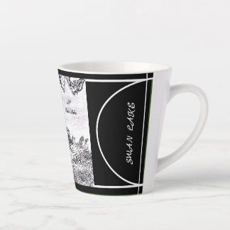 Taza De Café Latte Taza Latte LS Lago de los Cisnes con caligrafía di