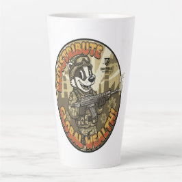 Taza De Café Latte Taza Latte Mapache de Riqueza Global