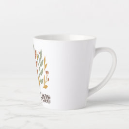 Taza De Café Latte Taza Latte Motivacional Flores Boho