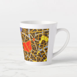 Taza De Café Latte Taza para Latte 12 oz – Arte Abstracto GOLD de GGA