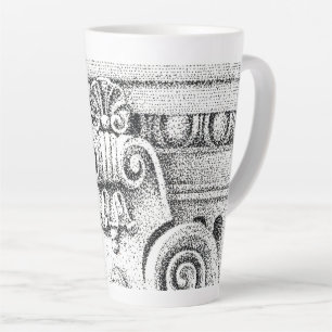 Taza De Café Latte Taza para Latte Alto EGG & DART