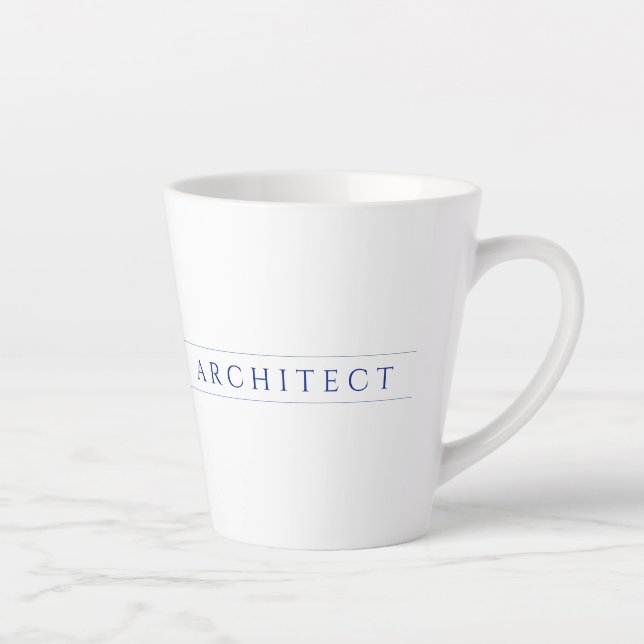 Taza De Café Latte Taza para Latte ARCHITECT / Azul Marino (Derecha)