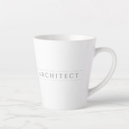 Taza De Café Latte Taza para Latte ARCHITECT / Gris