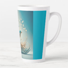 Taza De Café Latte Taza para Latte (Azulito)