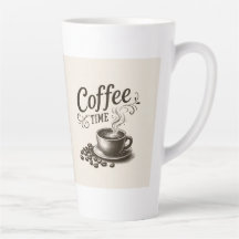Taza para Latte Coffee Time de 12 y 17 oz