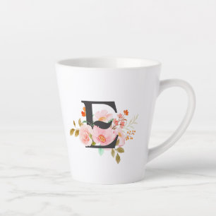 Taza De Café Latte Taza para Latte con la Letra E