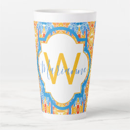 Taza De Café Latte Taza para Latte con Mosaico de Marianne