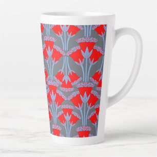 Taza De Café Latte Taza para Latte de Campanilla Roja   Un Artista de