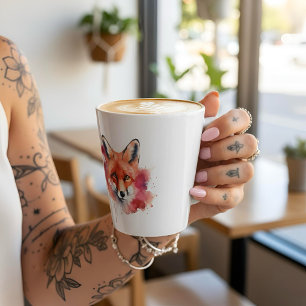 Taza De Café Latte Taza para Latte de Fox