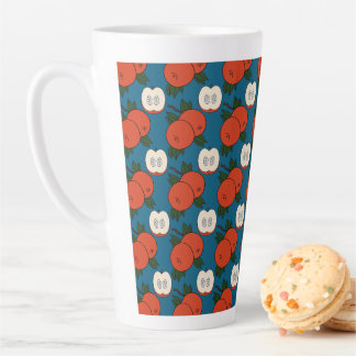 Taza De Café Latte Taza para Latte de Manzana Roja