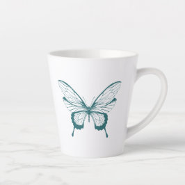Taza De Café Latte Taza para Latte de Mariposa