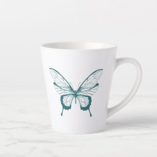Taza De Café Latte Taza para Latte de Mariposa