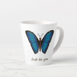 Taza De Café Latte Taza para Latte de Mariposa Azul