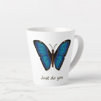 Taza De Café Latte Taza para Latte de Mariposa Azul