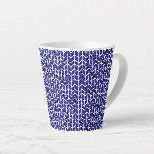 Taza De Café Latte Taza para Latte de punto azul real