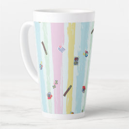 Taza De Café Latte Taza para Latte – Diseño de Carreras Pastel Deport
