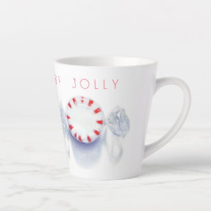 Taza De Café Latte Taza para Latte "FELIZ ALEGRÍA NAVIDEÑA" CARAMELO 