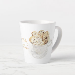 Taza De Café Latte Taza para Latte "Hora del Té" BISCOTTI