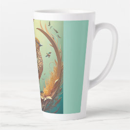 Taza De Café Latte Taza para Latte (Pájaro Marrón)