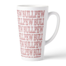 Taza para Latte Roja "BULLPEW"