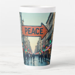 Taza De Café Latte Taza para Latte (Símbolo de Paz)