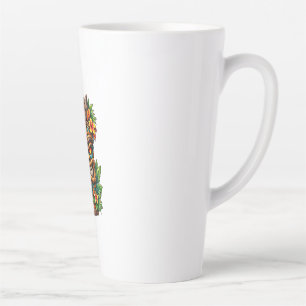 Taza De Café Latte Taza para Latte Tiki Corona de Palma Dorada