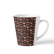 Taza pequeña de latte Art Déco en negro y dorado r
