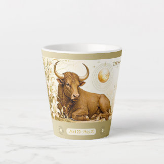 Taza De Café Latte Taza pequeña de latte Art Nouveau de lirio Tauro