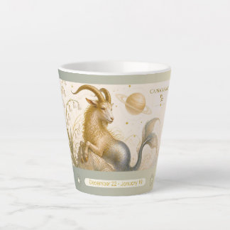 Taza De Café Latte Taza pequeña de latte Capricorn Solomon Seal Art N