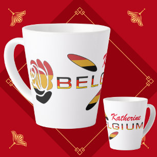 Taza De Café Latte Taza pequeña de latte personalizada con la bandera