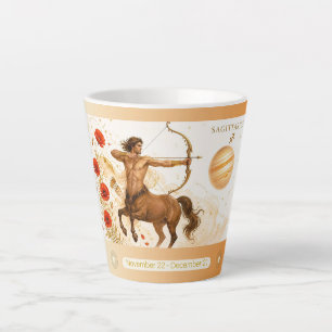 Taza De Café Latte Taza pequeña de latte Sagitario Art Nouveau Amapol