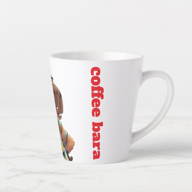 Taza De Café Latte tazón café divertido capibara (Derecha)