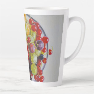 Taza De Café Latte Tazón de bayas - Vida residual de fruta hiperreali