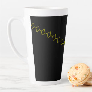 Taza De Café Latte Tazón de Chili Elegante Flujo de Ónix