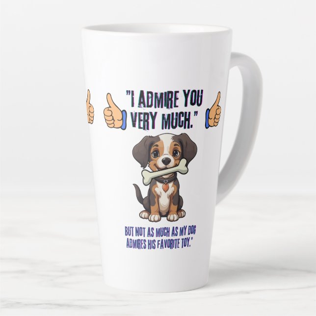 TAZA DE CAFÉ LATTE TE ADMIRO MUCHO (Ángulo derecho)