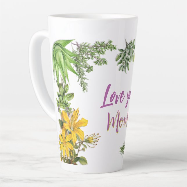 Taza De Café Latte Te amo 2 frontera herbal latte-mug personalizada (Ángulo izquierdo)