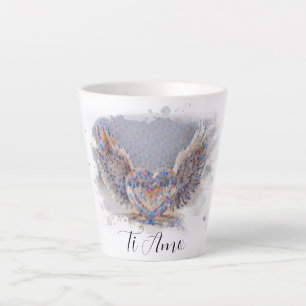 Taza De Café Latte *~* Te Amo Alas Ángel del Corazón AP78 Ti Amo