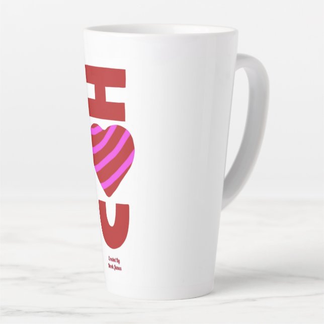 Taza De Café Latte Te Amo Gran Mug Latte (Ángulo derecho)